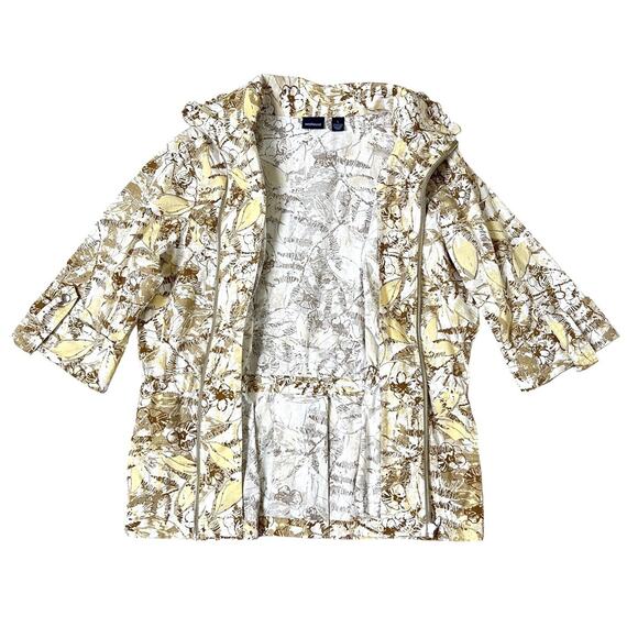 Vintage Westbound Jacket Size Large Tab Sleeve Ruffle Neck Full Zip Lightweight - Picture 9 of 14